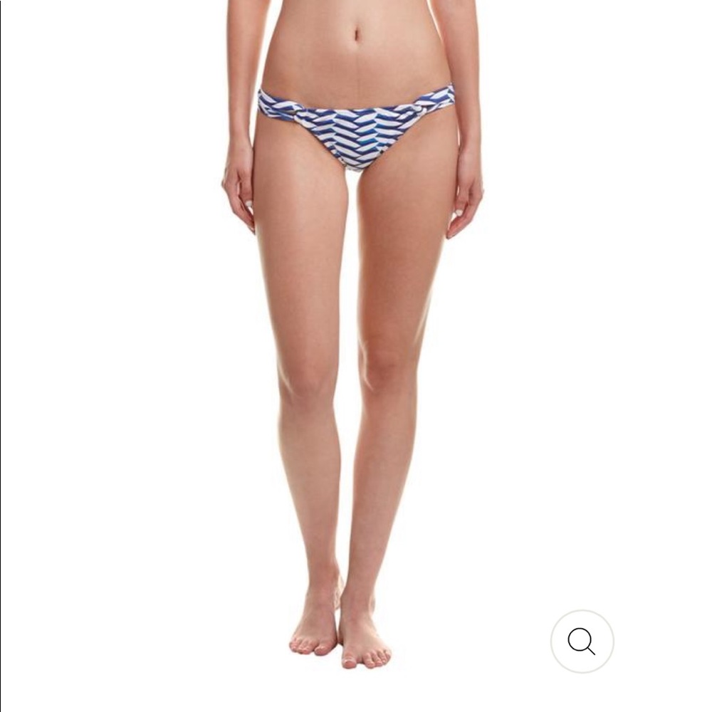 Shoshanna Blue Pattern Bikini Bottom Swim Beach